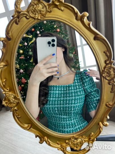 Твидовое платье chanel