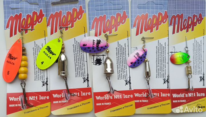 Блесна вертушка Mepps 12345 и Vibrax 123