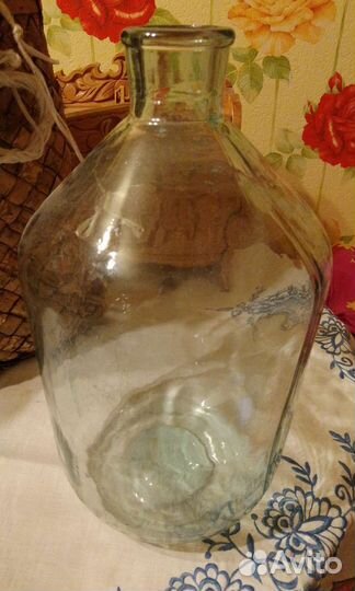 Бутылка (бутыль) стеклянная 10 литров