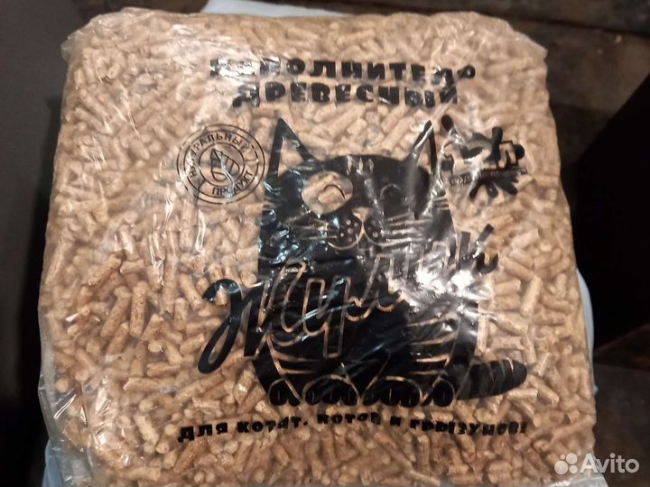 Наполнитель для кошачьего туалета древесный