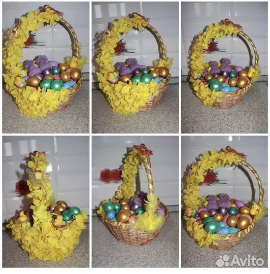 Пасхальная корзинка для куличей и яиц