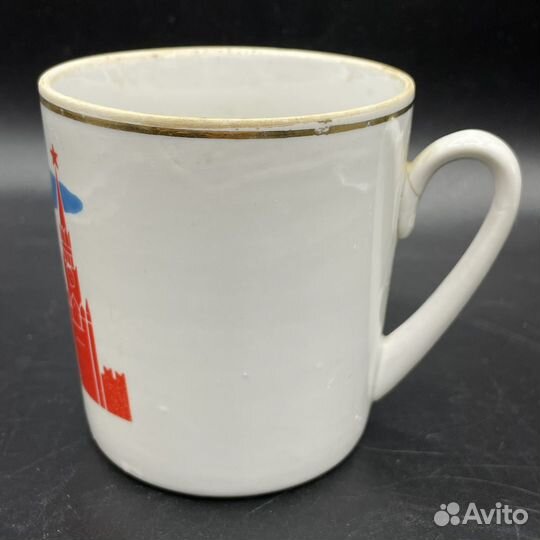 Кружка Москва Кремль Фарфор Посуда СССР (сзр)