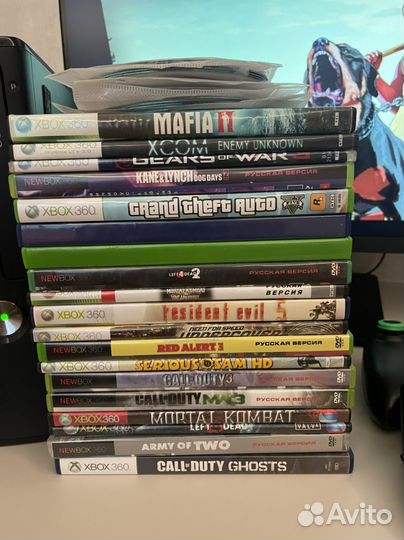 Xbox 360 + 2 геймпада 36игр