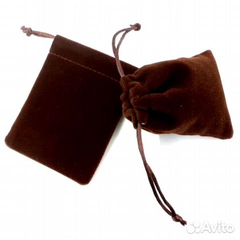Мешочки бархатные 50шт 7х9см коричневые
