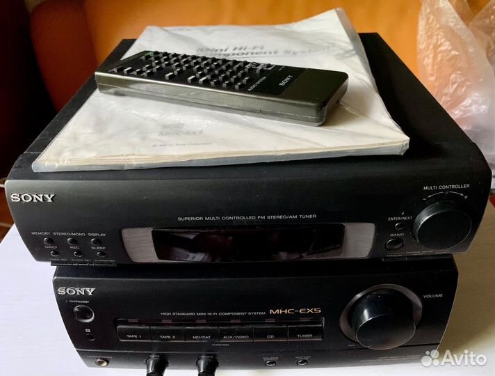Усилитель Sony MHC-EX 5+Tюнер Sony+пульт+К-ки