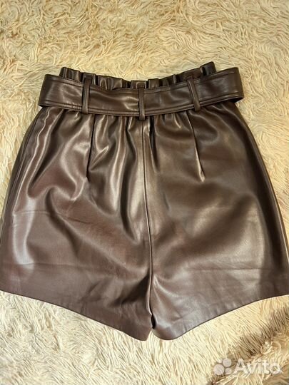 Шорты женские кожаные