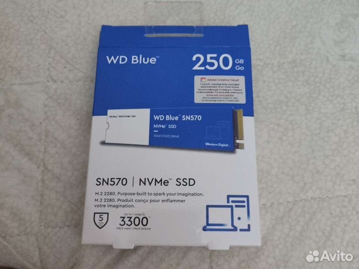 Новый SSD M.2 nvme WD Blue 250 GB
