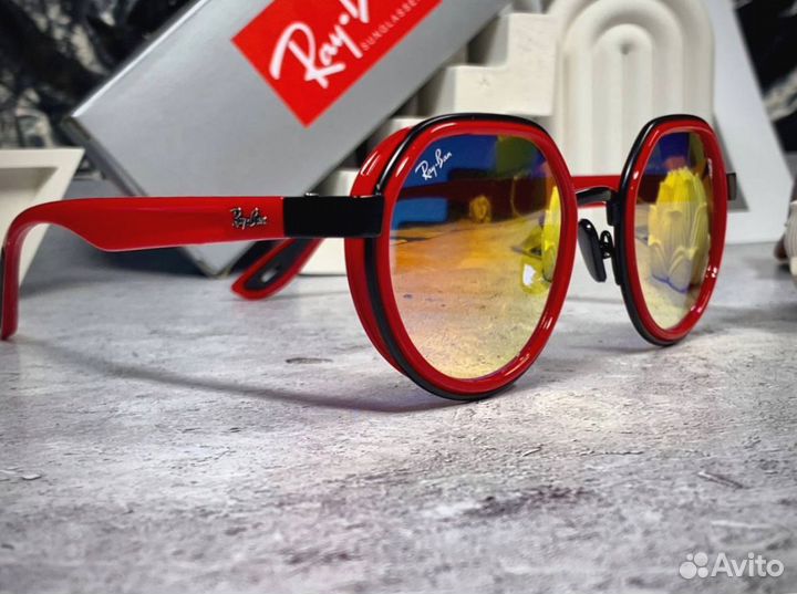 Очки Ray Ban красный градиент