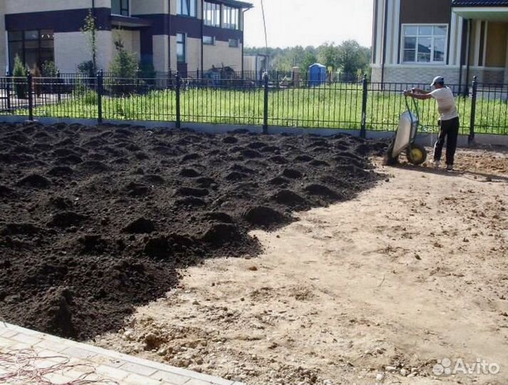 Земля плодородная для огорода Чернозем Перегной