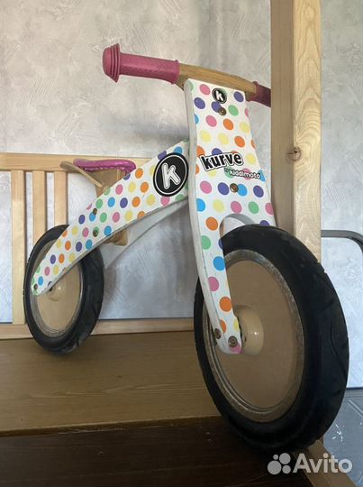 Беговел Kurve (деревянный)