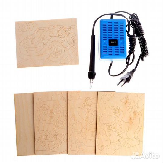 Выжигание. Электроприбор для выжигания+ 5 шт досок