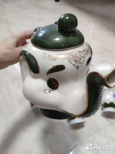 Заварочный чайник слоник и чашки