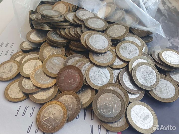 Биметаллические монеты 10 Звезда биметалл