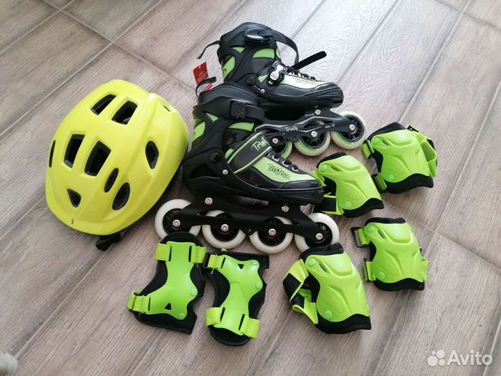 Детские ролики, защита и шлем