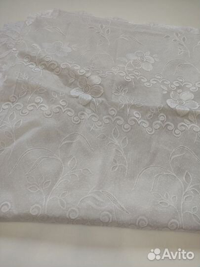 Ткань на тюль кружево серая 2,8 метра