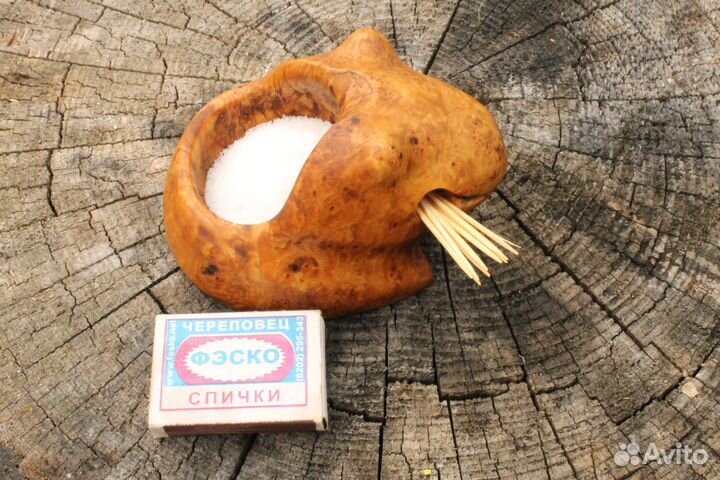 Солонка из капа березы