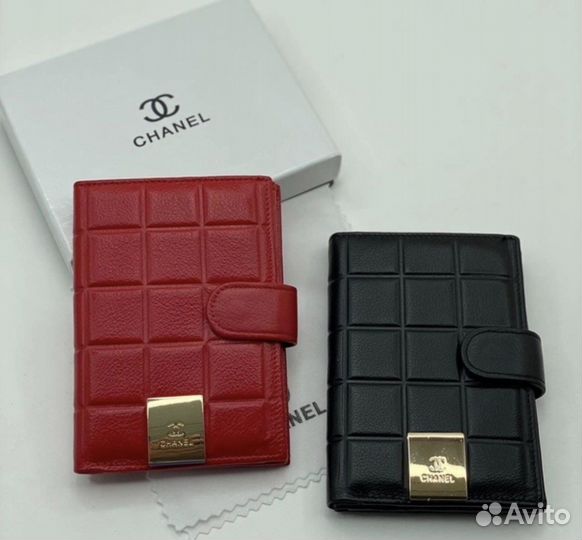 Обложка на автодокументы и паспорт Chanel кожа
