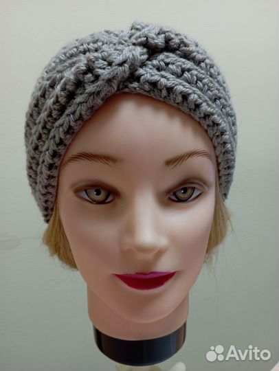 Повязка на голову вязаная