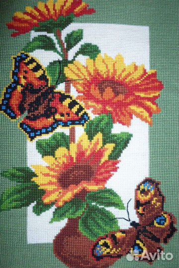 Картины вышитые крестом и бисером