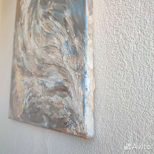 Интерьерная картина с золотом, текстурная