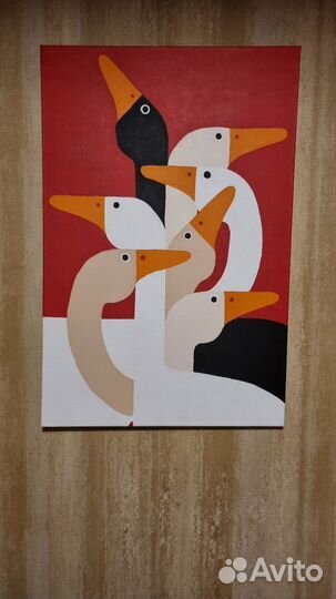 Картина гуси