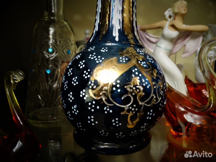 Ваза с синего стекла. СССР