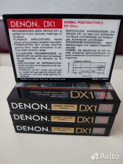 Аудиокассеты новые запечатанные denon DX1 90