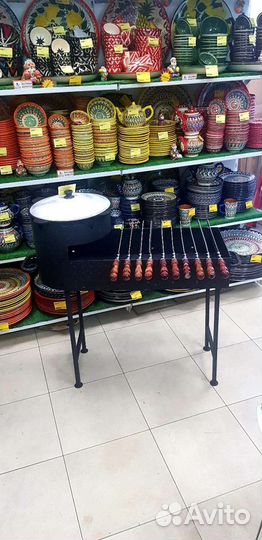 Мангал с печью под казан