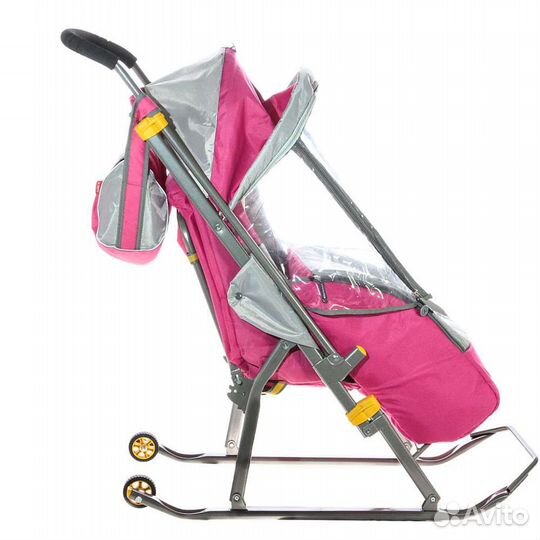 Новые санки коляска Ника 4 (разные цвета)