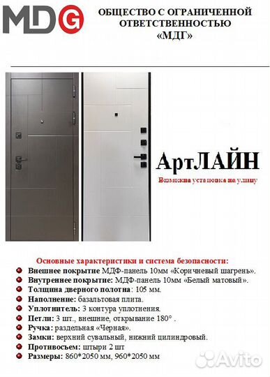 Металлическая дверь арт лайн