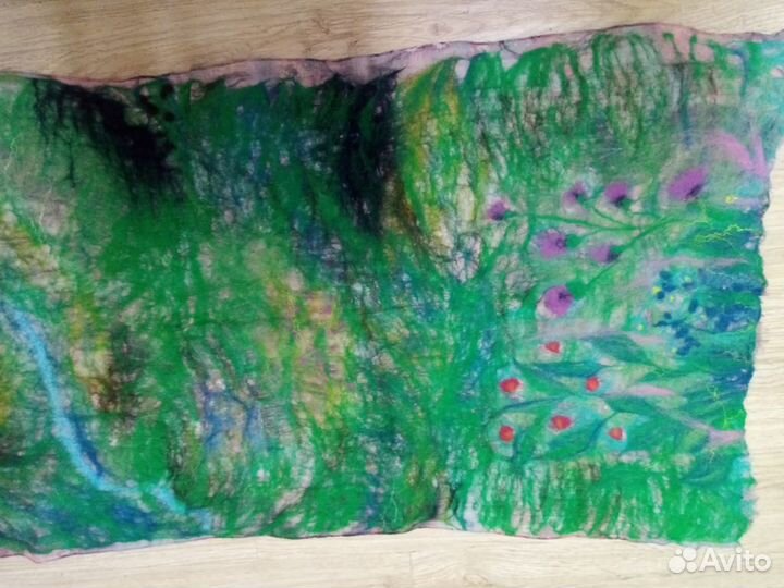 Валяный шарф ручной работы