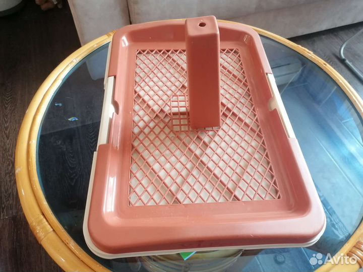 Туалет для собак со столбиком 48х35см