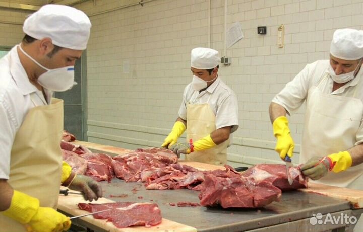 Работа разнорабочим на мясокомбинате(Вахта)