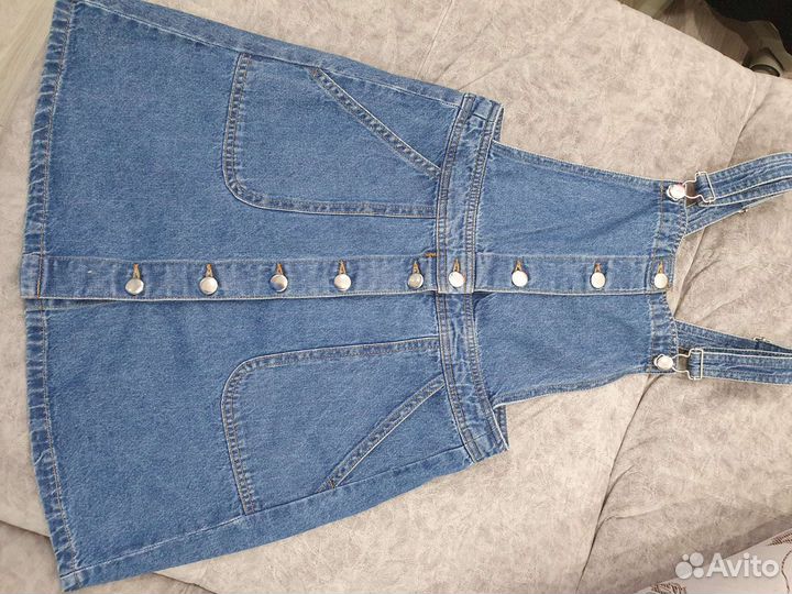 Джинсовое платье сарафан