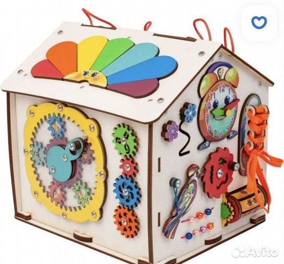 Бизиборд Домик со светом Зайка Jolly kids