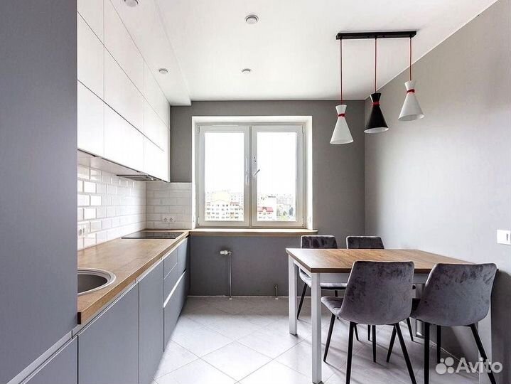 Кухонный гарнитур прямой в потолок на заказ