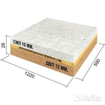 Смл Руспанель рпг Comfort+ 1220х600х26 мм