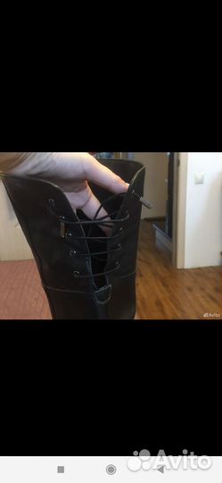 Сапоги кожаные женские