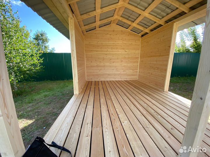 Строительство пристройки веранды беседки террасы