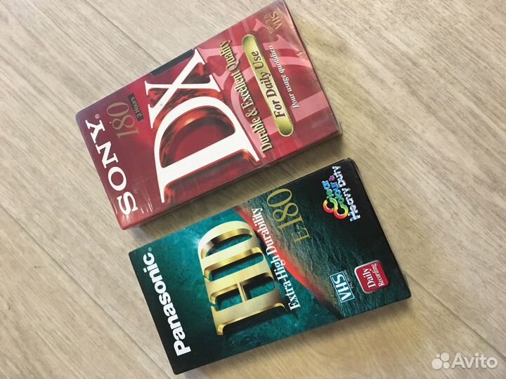 Видеокассеты vhs 1шт панас 180мин новые, пакетные