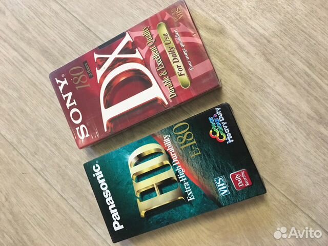 Видеокассеты vhs 1шт панас 180мин новые, пакетные