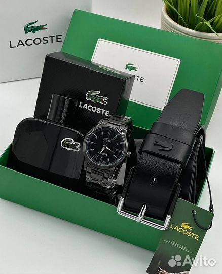 Подарочный набор мужской парфюм, ремень, часы