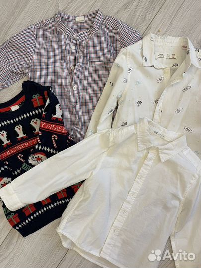 Рубашки свитера ветровка джинсы мальчик 92