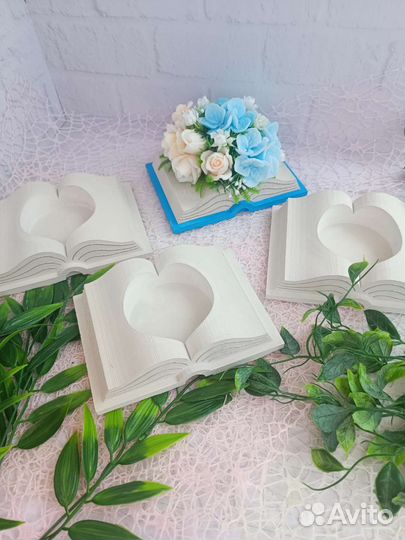 Кашпо Книга из гипса