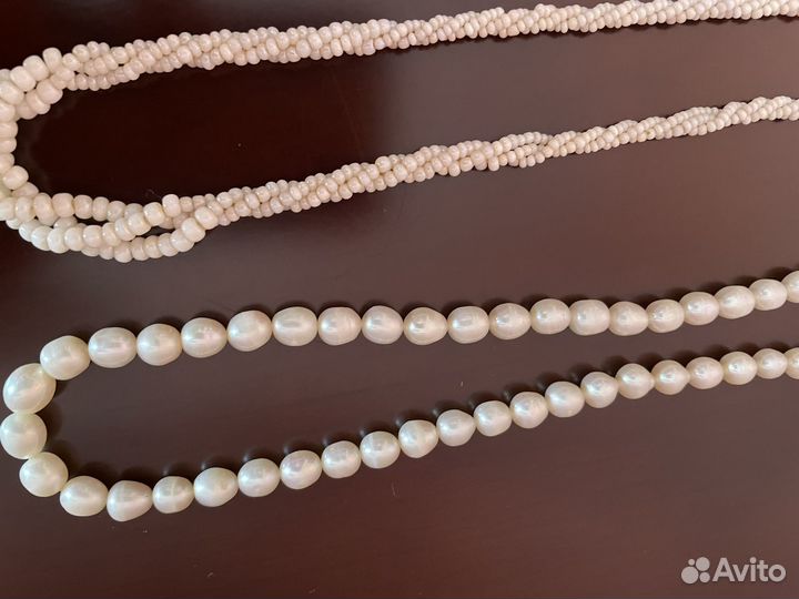 Бусы из натурального жемчуга
