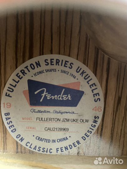 Укулеле fender fullerton
