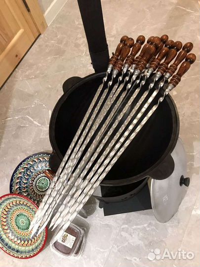 Шампура с деревянной ручкой