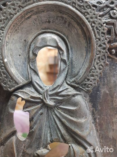 Старинные иконы. Оклад, князь Александр Невский