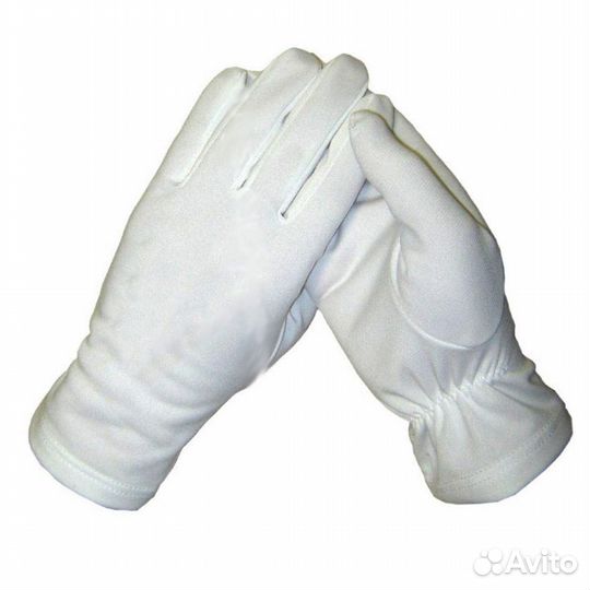 Перчатки парадные белые (хлопок) (9)