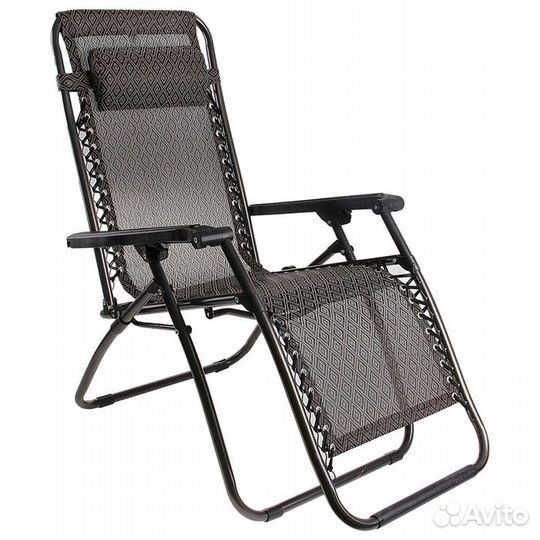 Кресло-шезлонг плетеное, р. 177 х 66 х 113 см, до